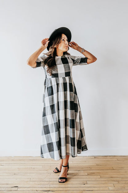 Black Buffalo Plaid Dress