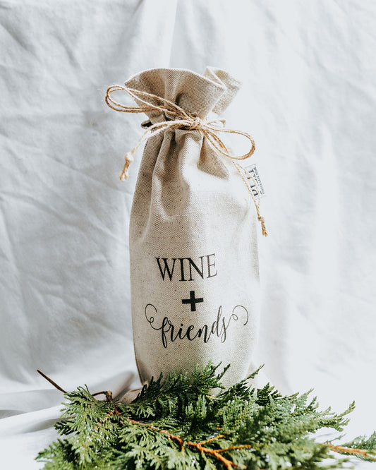 Wine + Friends Wine Bag