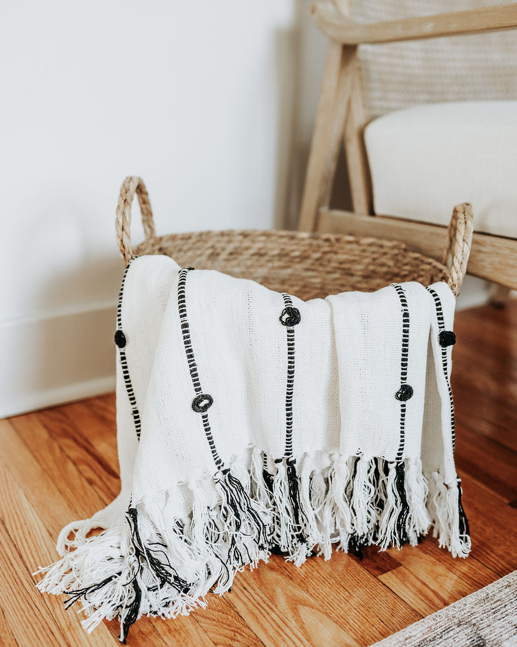 Handwoven Striped Throw